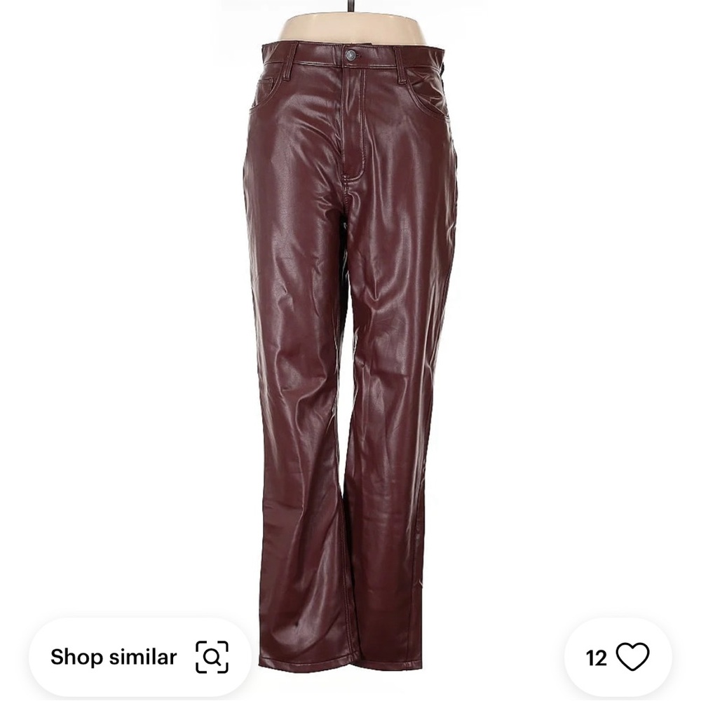 Burgundy Leather Pants